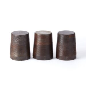 Vintage Iron Form Threaded Cone (Set of 3)