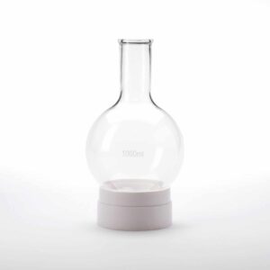 1000ml Florence Flask (round bottom) with white base.