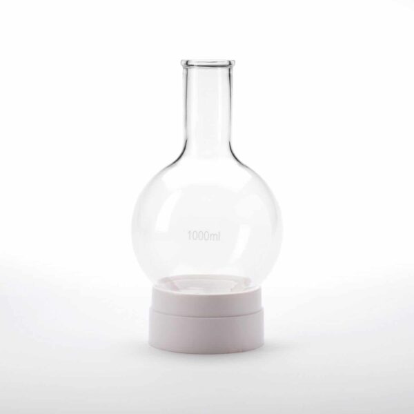 1000ml Florence Flask (round bottom) with white base.